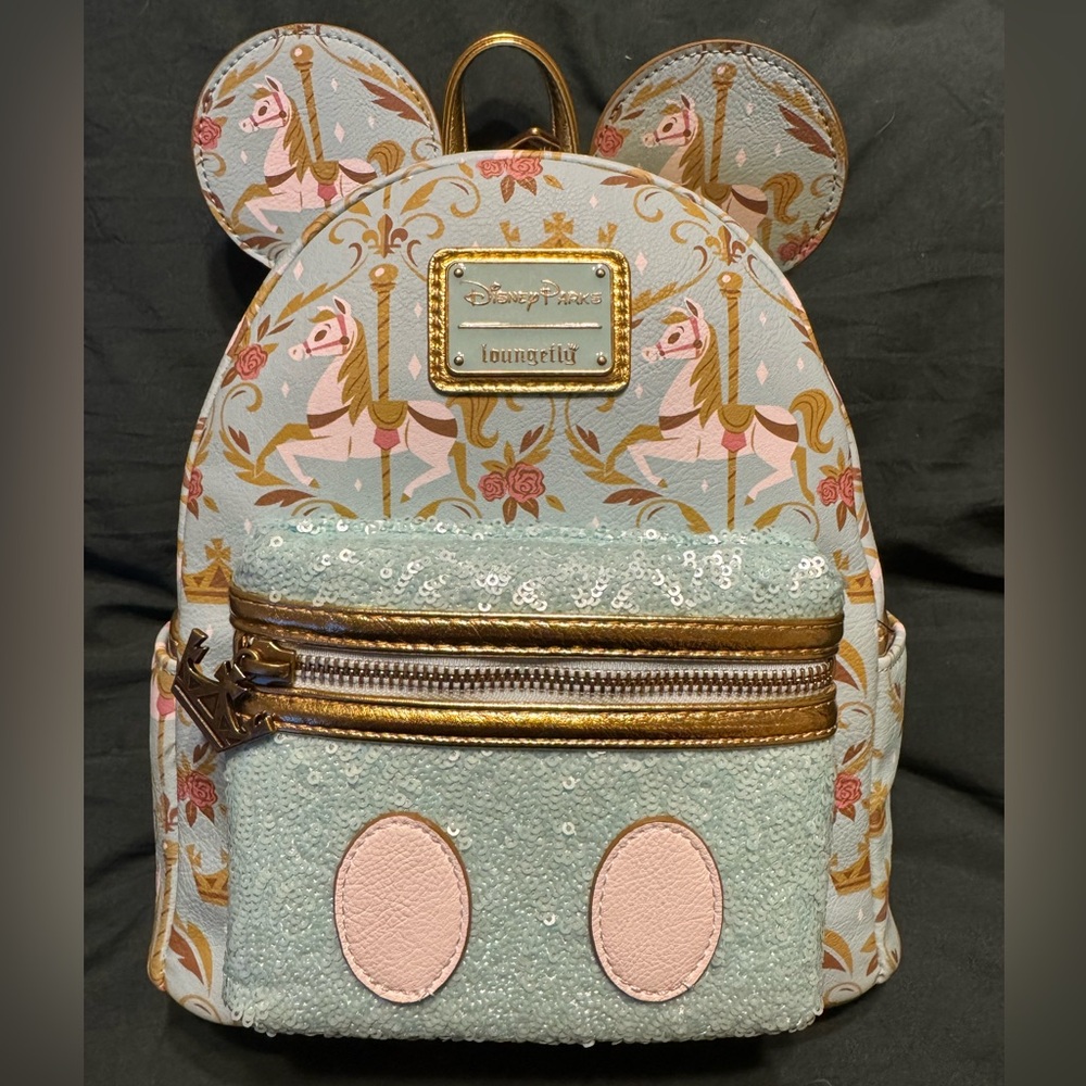 NWT Disney carousel park attraction loungefly